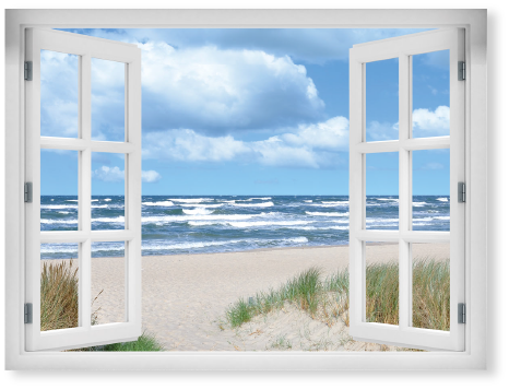 Das Fenster zum Strand - Wandtattoo
