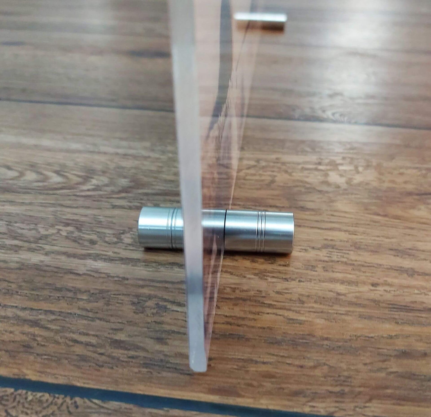 Edelstahl Tischaufsteller für Acrylbilder gerade Form